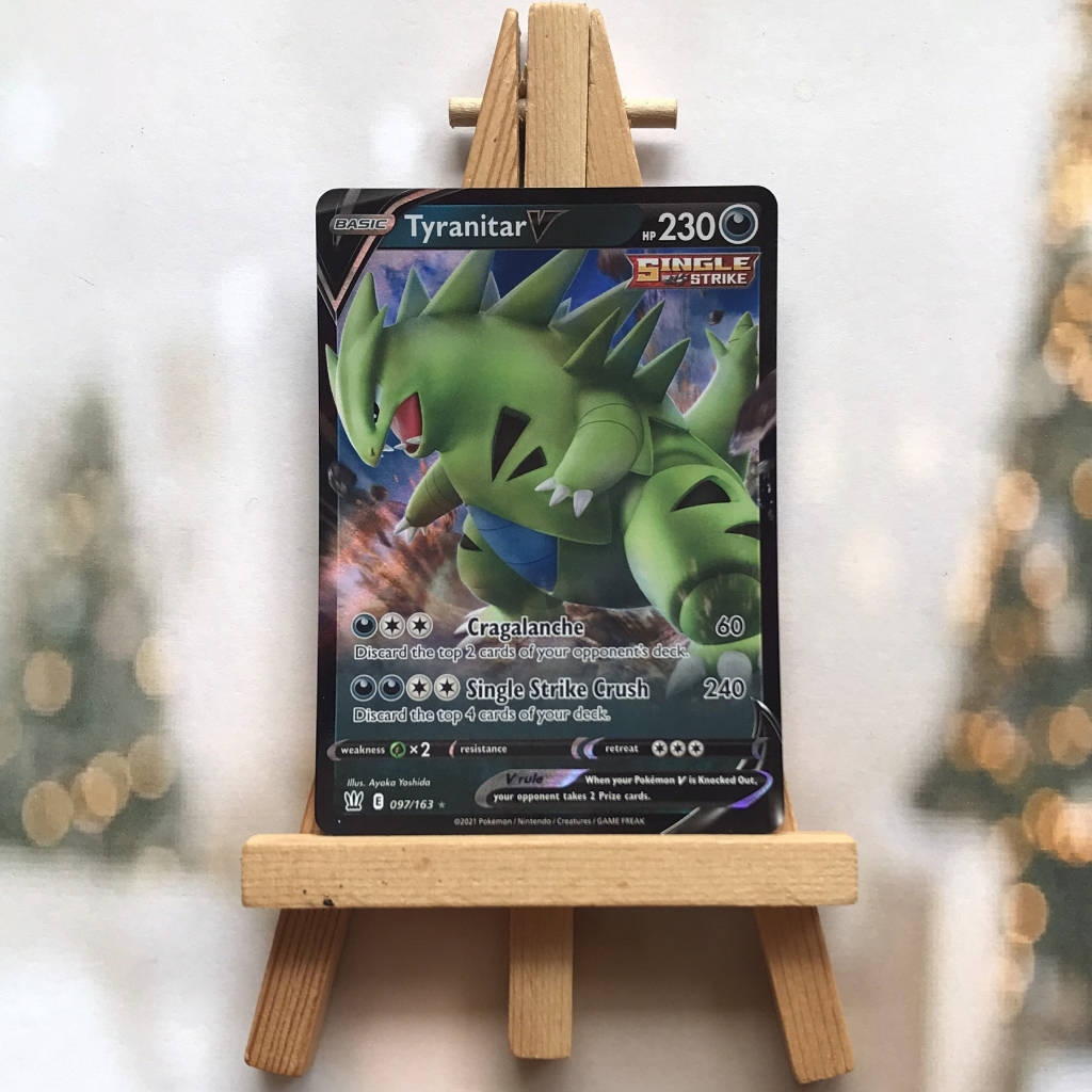 Thẻ hình Pokemon Tyranitar V 097/163 - Lá bài lẻ Ultra Rare tiếng Anh chính hãng