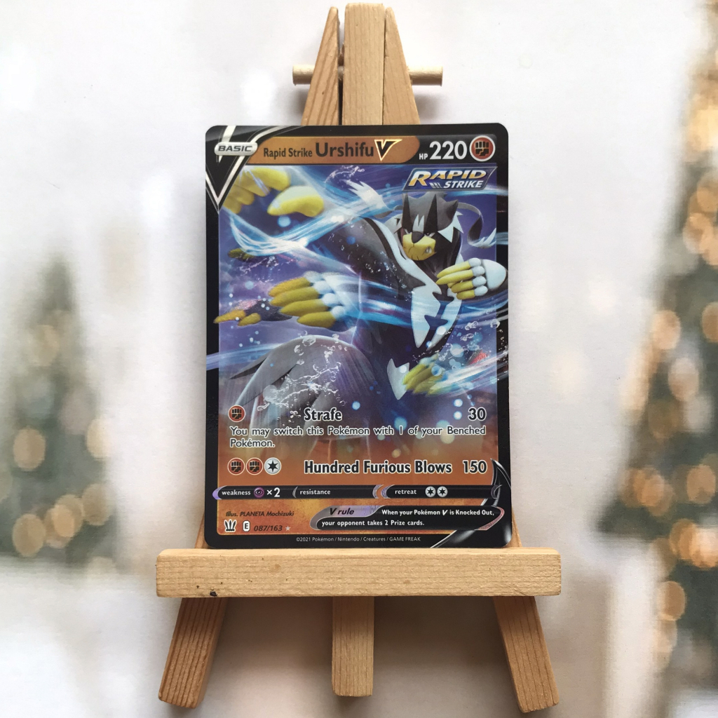 Thẻ hình Pokemon Rapid Strike Urshifu V 087/163 - Lá bài lẻ Ultra Rare tiếng Anh chính hãng