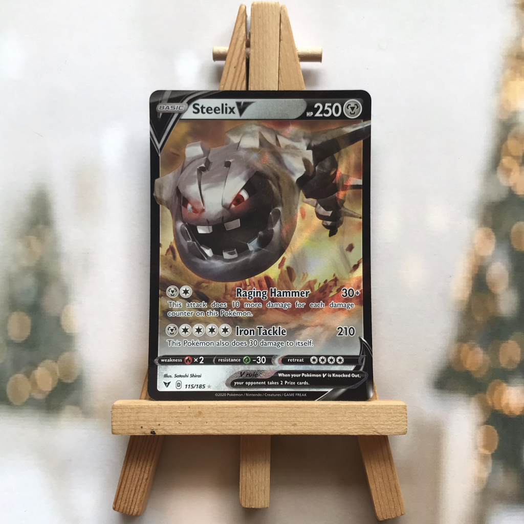 Thẻ hình Pokemon Steelix V 115/185 - Lá bài lẻ Vivid Voltage Ultra Rare tiếng Anh chính hãng