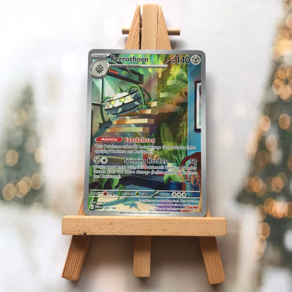 Thẻ hình Pokemon Ferrothorn 209/182 - Lá bài lẻ Paradox Rift Illustration Rare tiếng Anh chính hãng