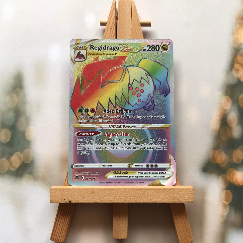 Thẻ hình Pokemon Regidrago VSTAR 201/195 - Lá bài lẻ Silver Tempest Hyper Rare tiếng Anh chính hãng