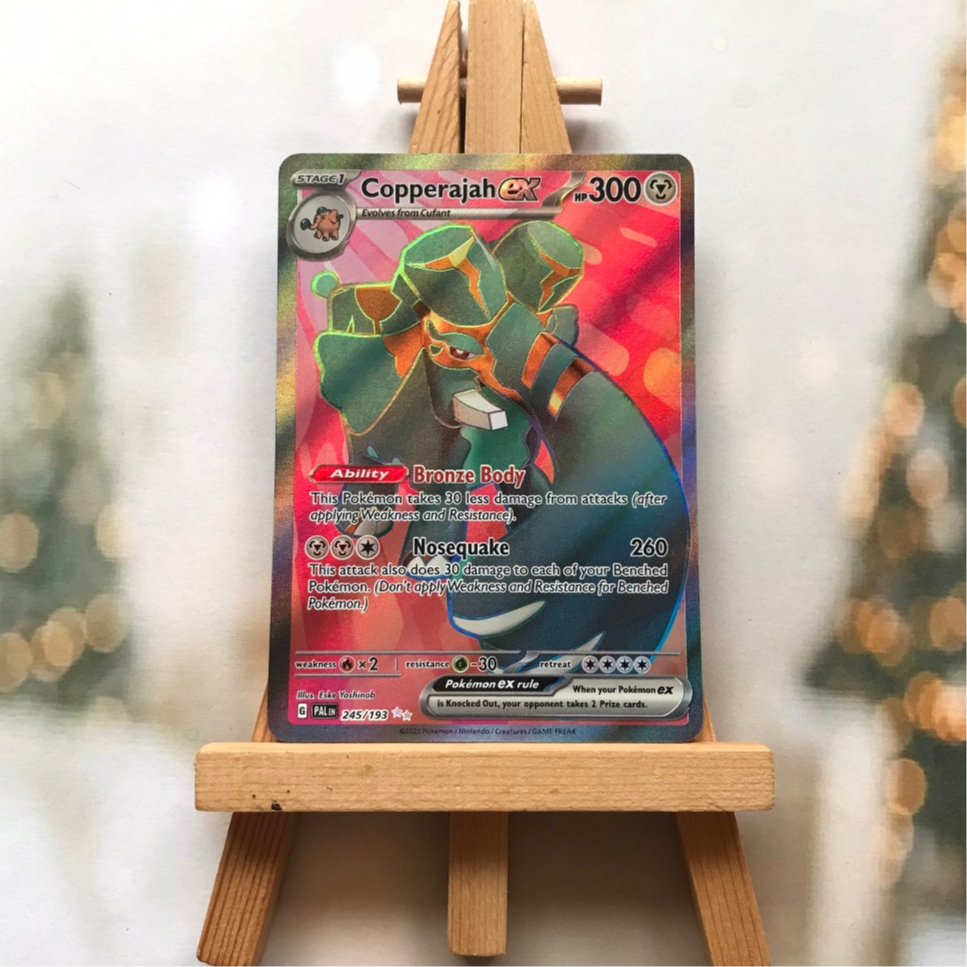 Thẻ hình Pokemon Copperajah ex 245/193 - Lá bài Scarlet&Violet Paldea Evolved Full Art Secret Rare tiếng Anh chính hãng