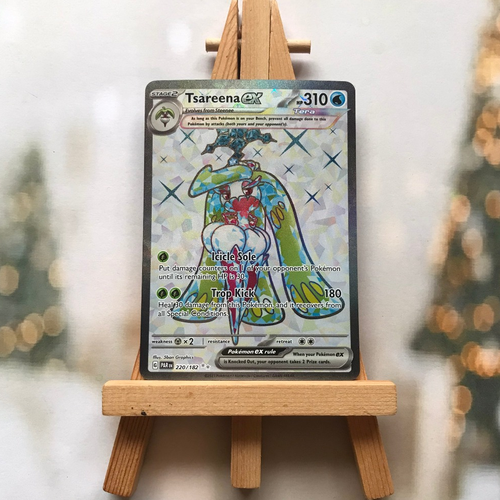 Thẻ hình Pokemon Tsareena ex 220/182 - Lá bài lẻ Paradox Rift Full Art Secret Rare tiếng Anh chính hãng