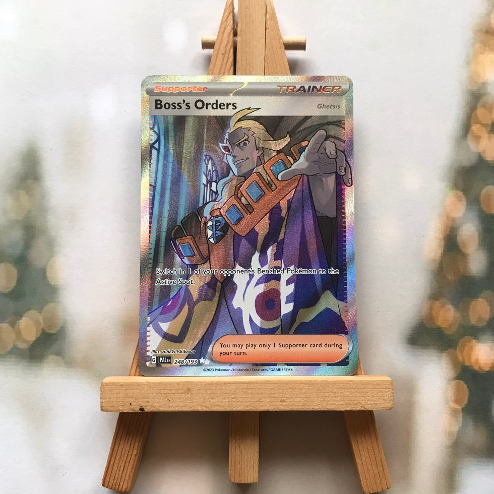 Thẻ hình Pokemon Boss's Orders 248/193 - Lá bài Scarlet&Violet Paldea Evolved Full Art Secret Rare tiếng Anh chính hãng