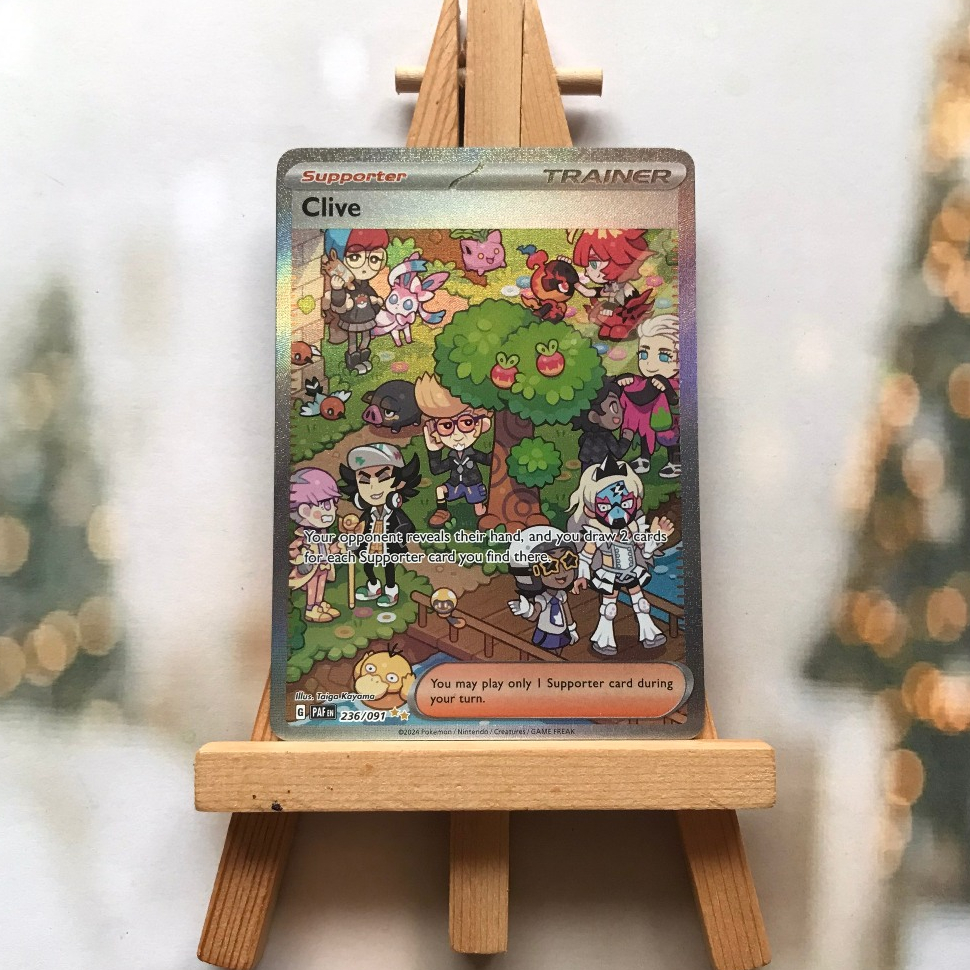 Thẻ hình Pokemon Clive 236/091 - Lá bài lẻ Paldean Fates Special Illustration Rare tiếng Anh chính hãng