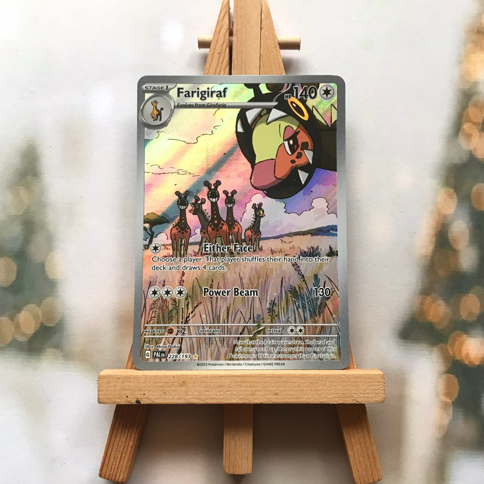 Thẻ hình Pokemon Farigiraf 228/193 - Lá bài lẻ Paldea Evolved Illustration Rare tiếng Anh chính hãng