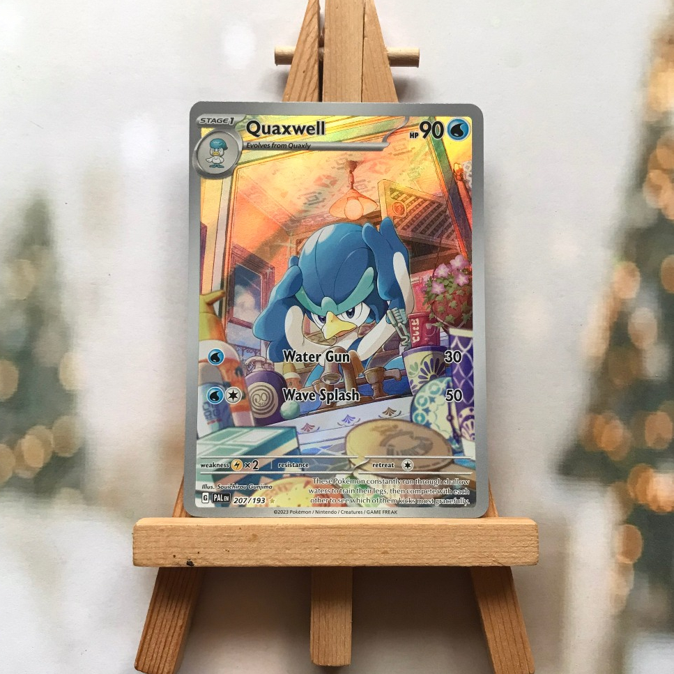 Thẻ hình Pokemon Quaxwell 207/193 - Lá bài lẻ Scarlet & Violet: Paldea Evolved Illustration Rare tiếng Anh chính hãng