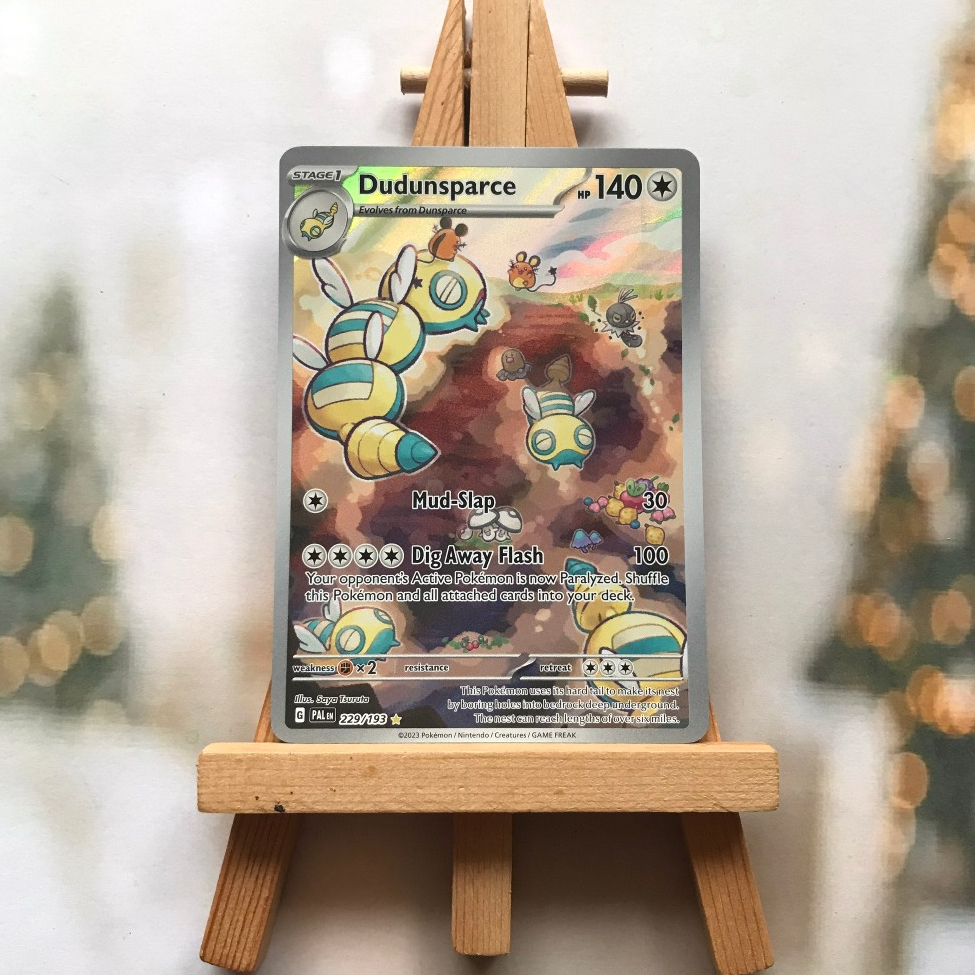 Thẻ hình Pokemon Dudunsparce 229/193 - Lá bài lẻ Paldea Evolved Illustration Rare tiếng Anh chính hãng