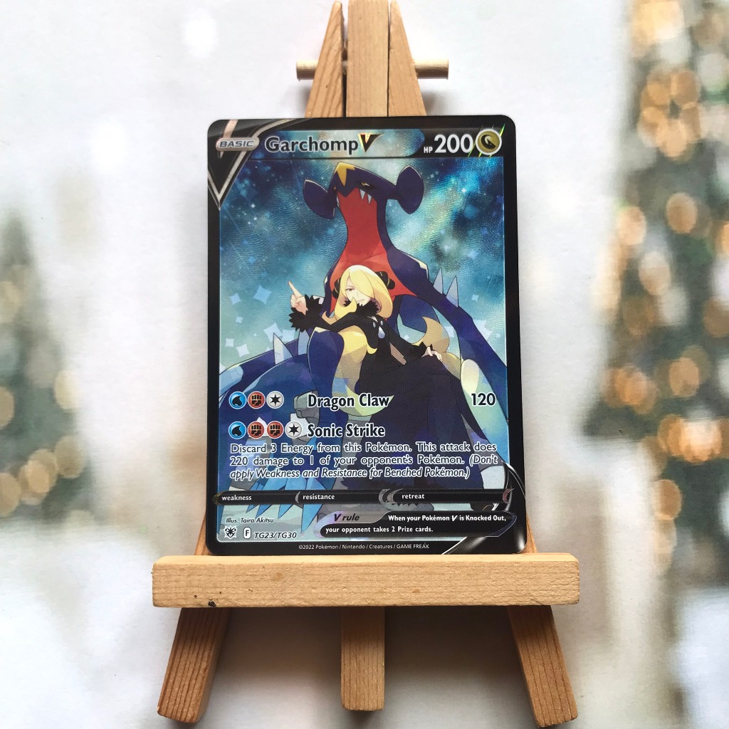 [Light Played] Thẻ hình Pokemon Garchomp V TG23/TG30 - Lá bài lẻ Ultra Rare tiếng Anh chính hãng
