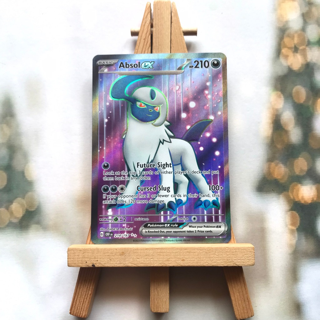 Thẻ hình Pokemon Absol ex 214/197 - Lá bài lẻ Obsidian Flames Full Art Secret Rare tiếng Anh chính hãng