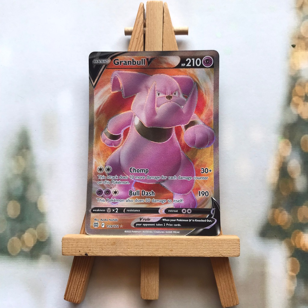 Thẻ hình Pokemon Granbull V 159/172 - Lá bài lẻ Full Art Ultra Rare tiếng Anh chính hãng