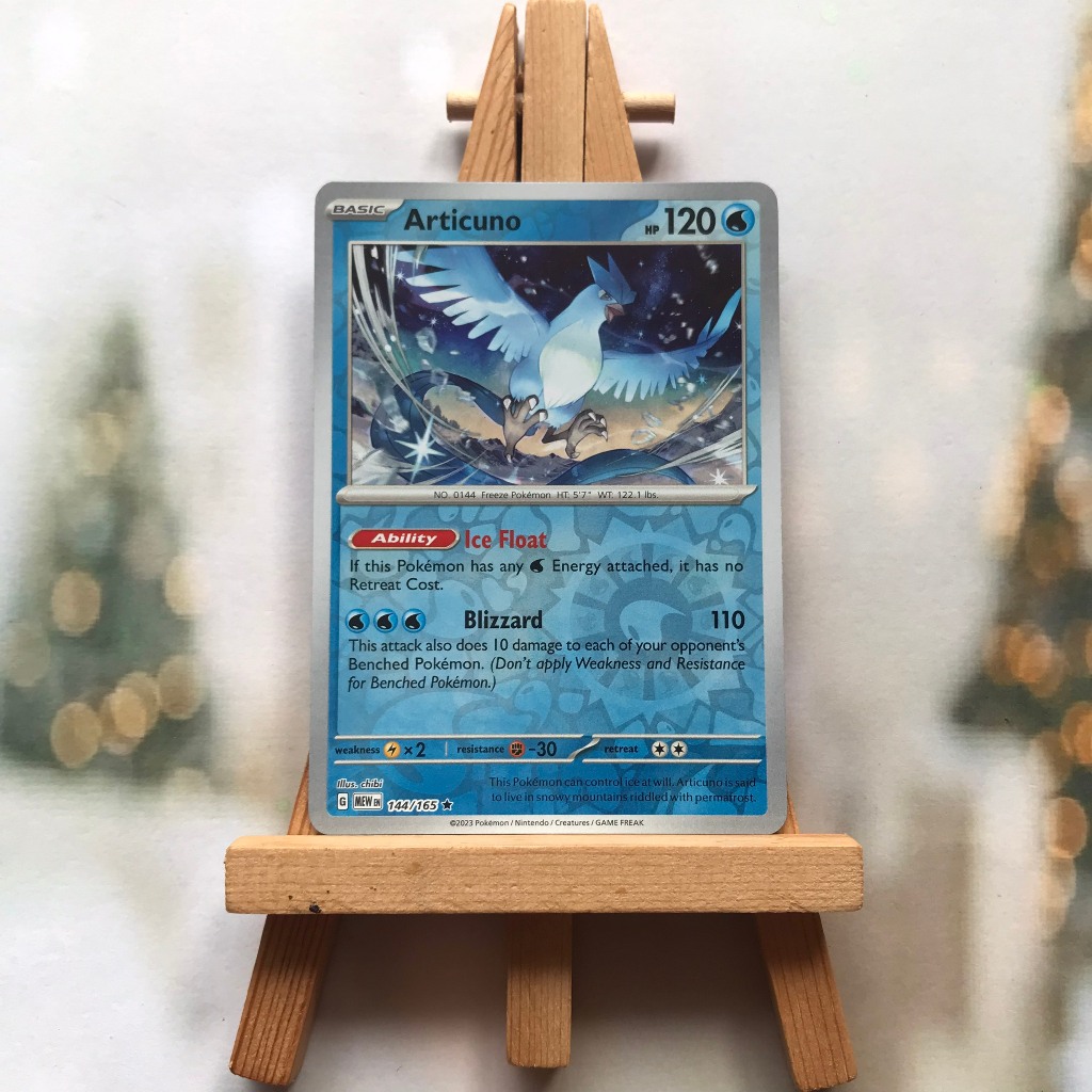 Thẻ hình Pokemon Articuno 144/165 - Lá bài Scarlet & Violet 151 Rare Reverse Holo tiếng Anh
