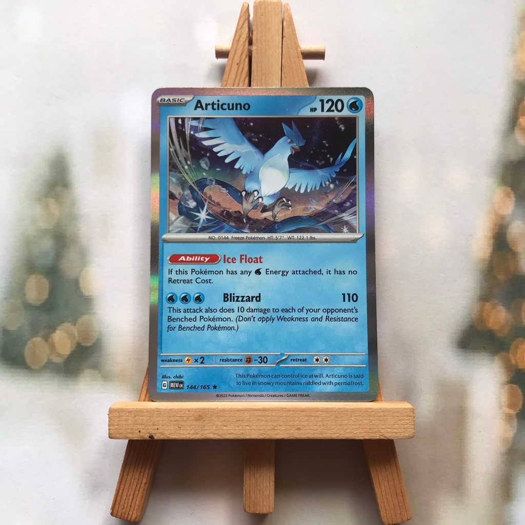 Thẻ hình Pokemon Articuno 144/165 - Lá bài Scarlet & Violet 151 Rare Reverse Holo tiếng Anh