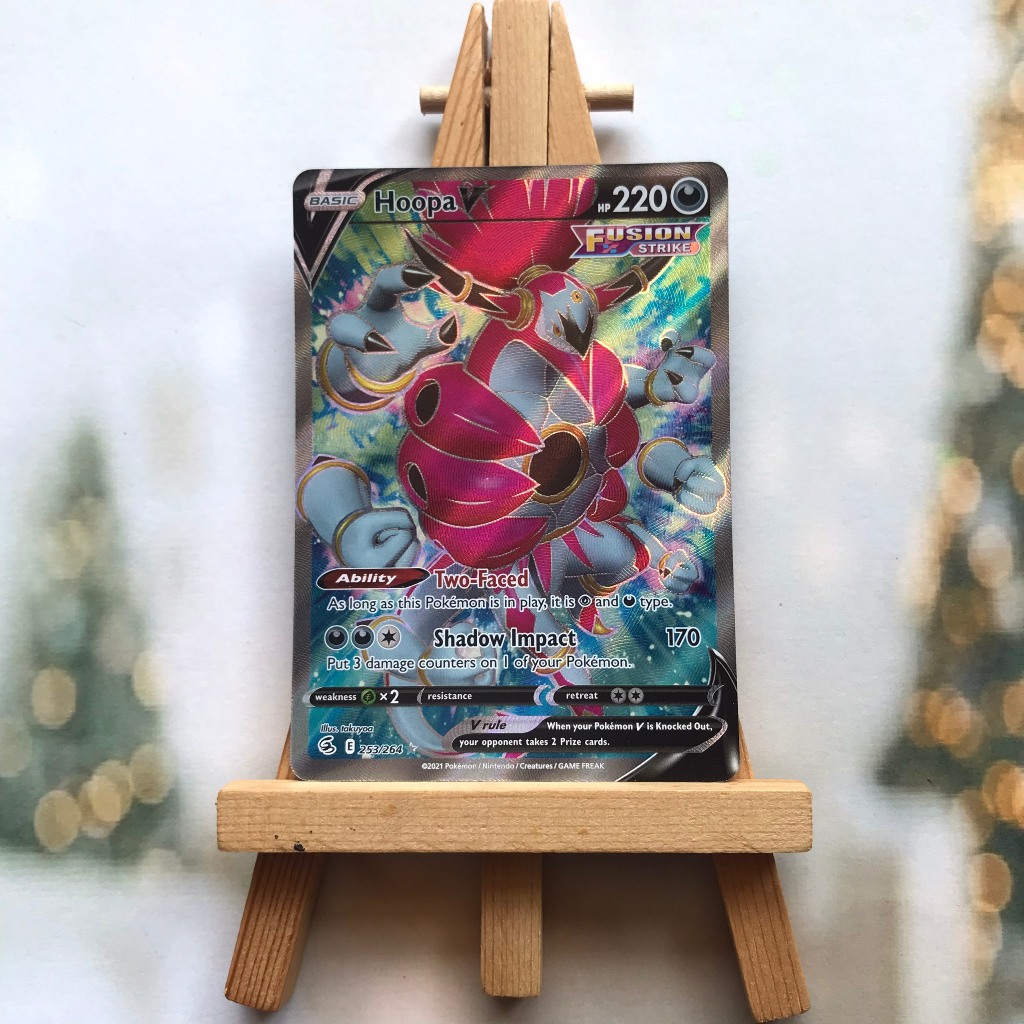Thẻ hình Pokemon Hoopa V 253/264 - Lá bài lẻ Full Art Ultra Rare tiếng Anh chính hãng