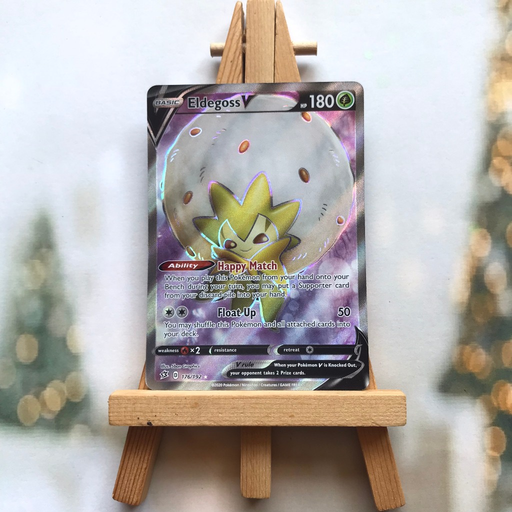 Thẻ hình Pokemon Eldegoss V 176/192 - Lá bài lẻ Full Art Ultra Rare tiếng Anh chính hãng