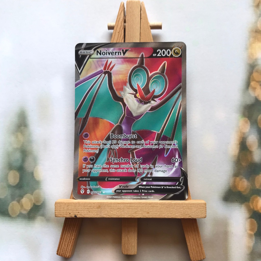 Thẻ hình Pokemon Noivern V 195/203 - Lá bài lẻ Full Art Ultra Rare tiếng Anh chính hãng