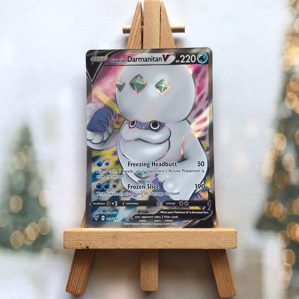 Thẻ hình Pokemon Galarian Darmanitan V 169/185 - Lá bài lẻ Full Art Ultra Rare tiếng Anh chính hãng