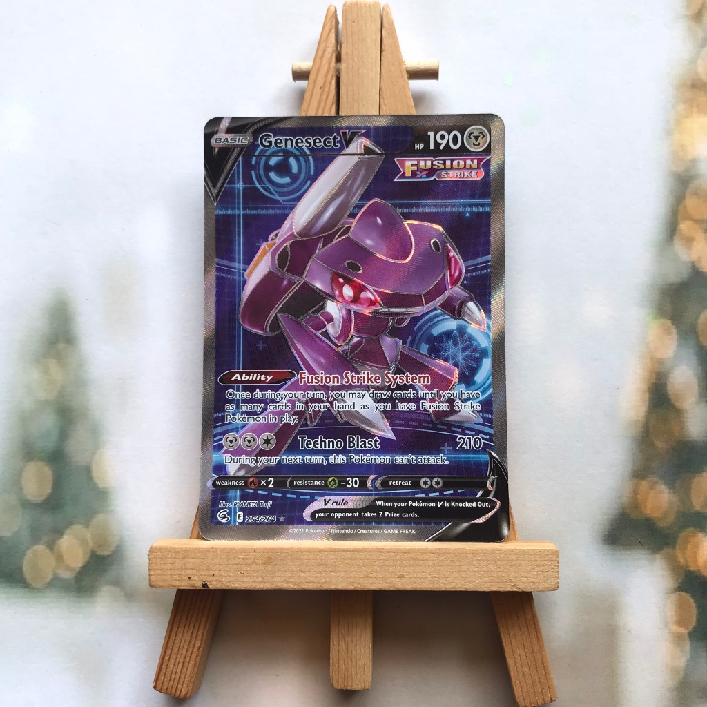 Thẻ hình Pokemon Genesect V 254/264 - Lá bài lẻ Full Art Ultra Rare tiếng Anh chính hãng