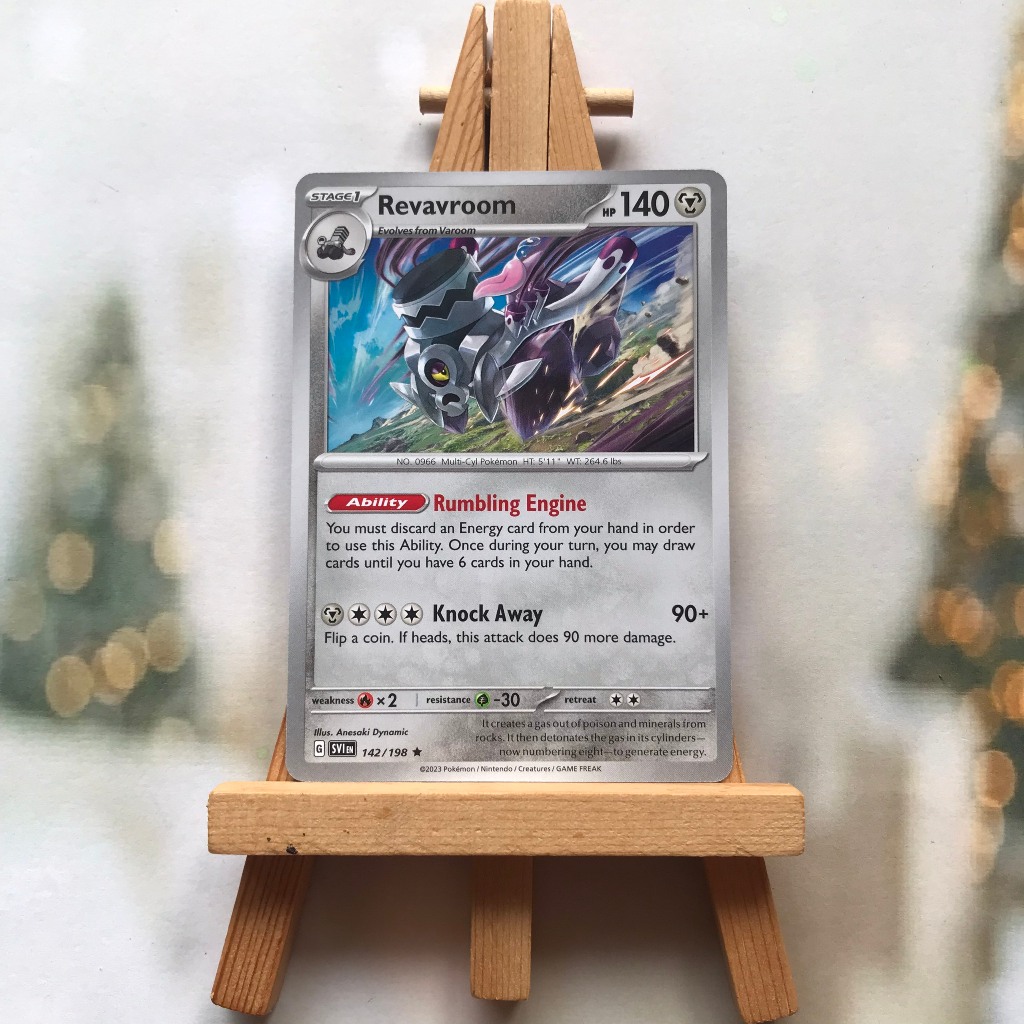 Thẻ hình Pokemon Revavroom 142/198 - Lá bài lẻ Scarlet Violet Base Set Holo Rare Reverse Holo tiếng Anh