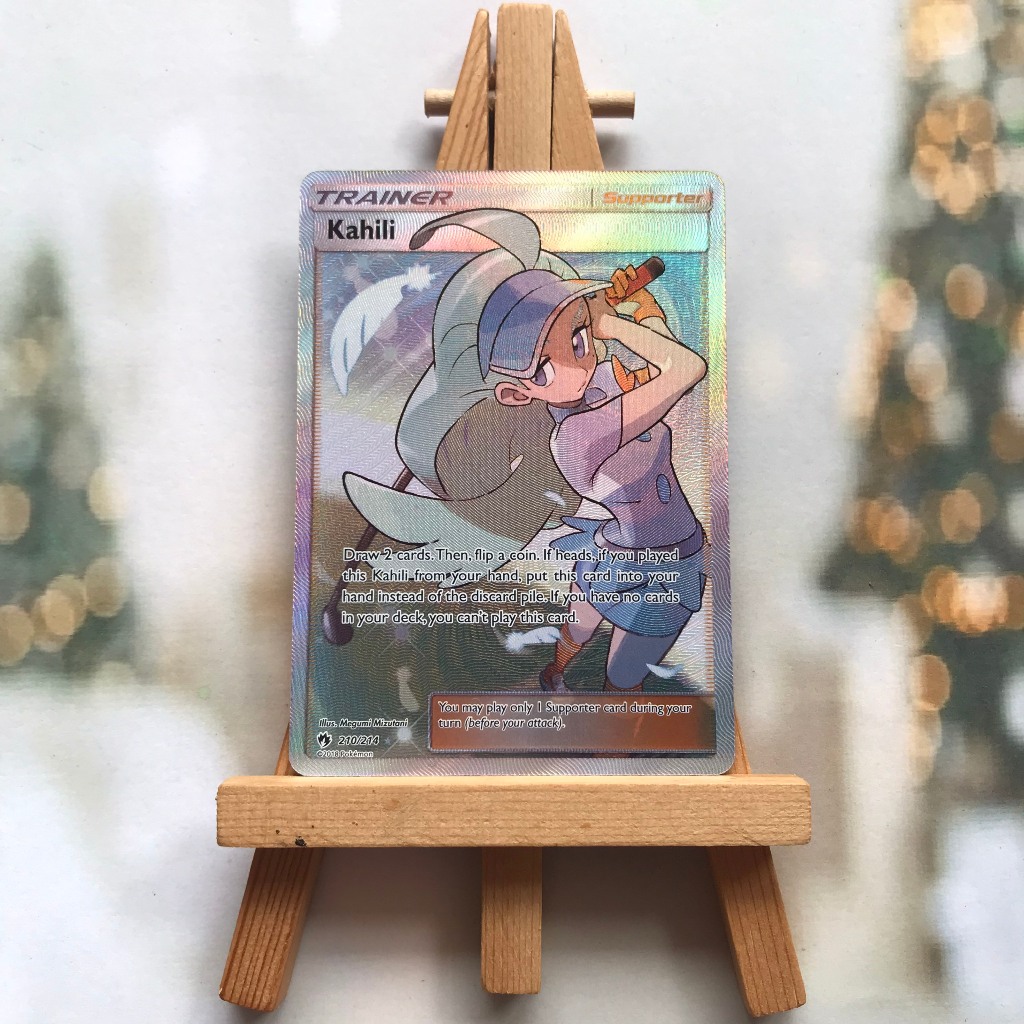 Thẻ hình Pokemon Kahili 210/214 - Lá bài lẻ Full Art Ultra Rare tiếng Anh chính hãng