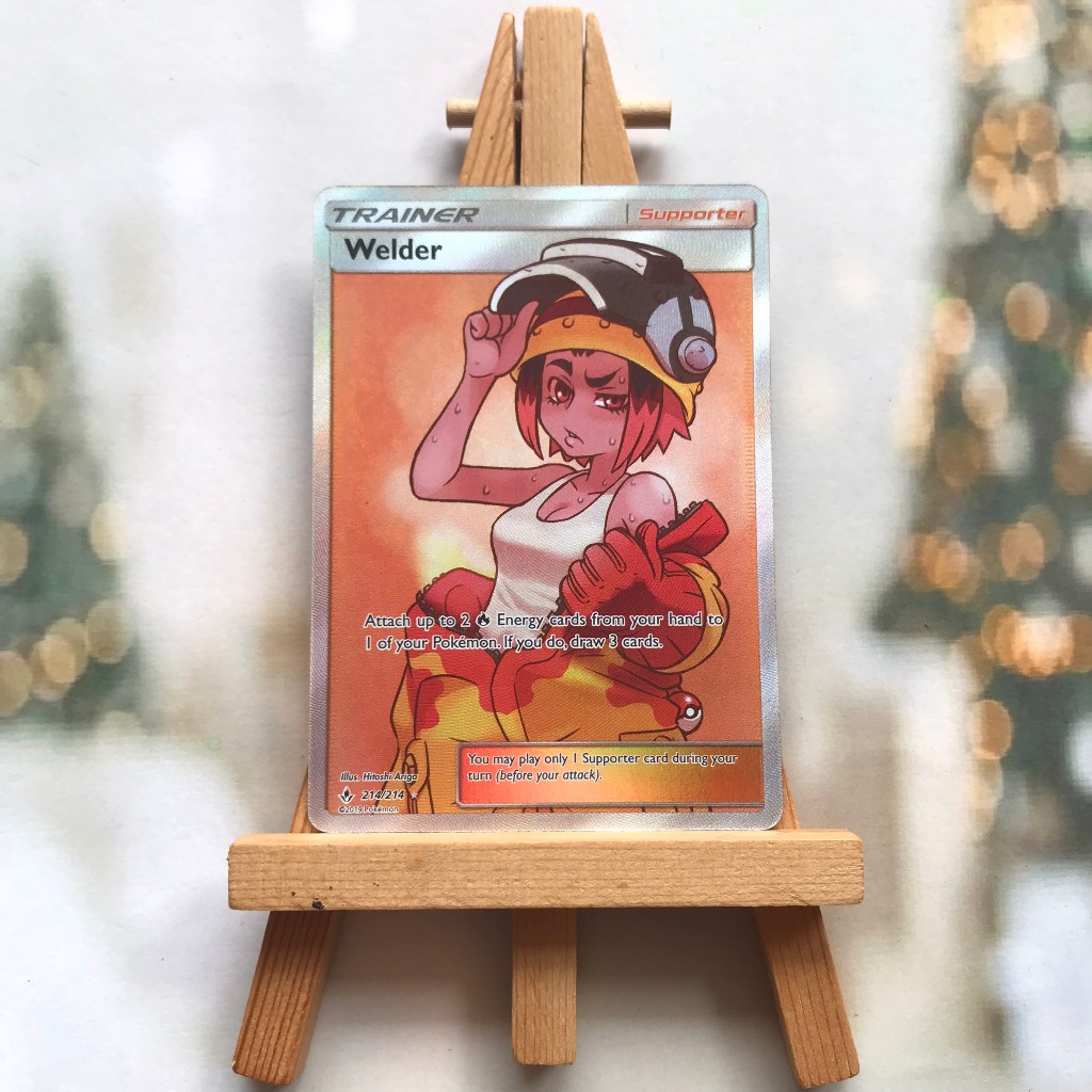 Thẻ hình Pokemon Welder 214/214 - Lá bài lẻ Full Art Ultra Rare tiếng Anh chính hãng