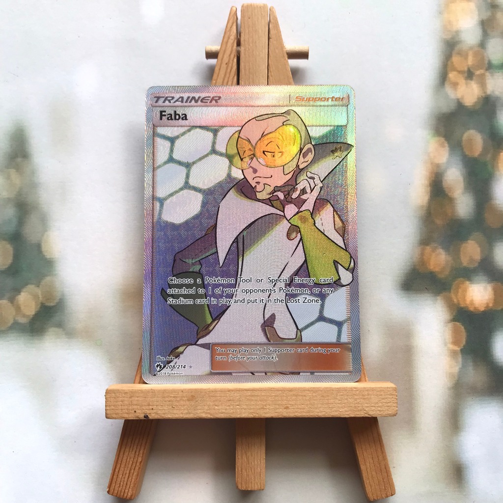 Thẻ hình Pokemon Faba 208/214 - Lá bài lẻ Full Art Ultra Rare tiếng Anh chính hãng