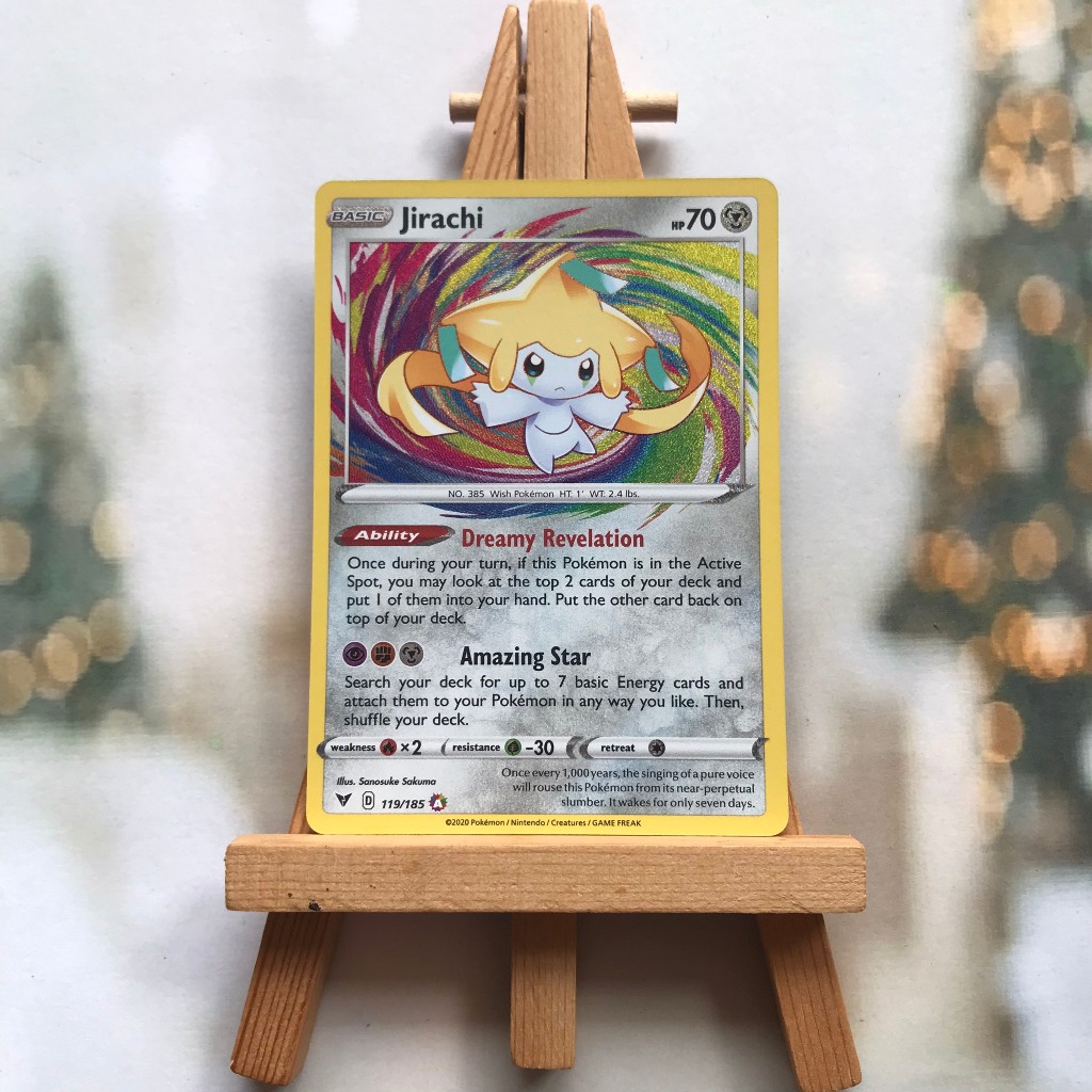 Thẻ hình Pokemon Jirachi 119/185 - Lá bài lẻ Amazing Rare tiếng Anh chính hãng