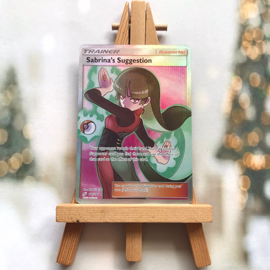 Thẻ hình Pokemon Sabrina's Suggestion 181/181 - Lá bài lẻ Full Art Ultra Rare tiếng Anh chính hãng