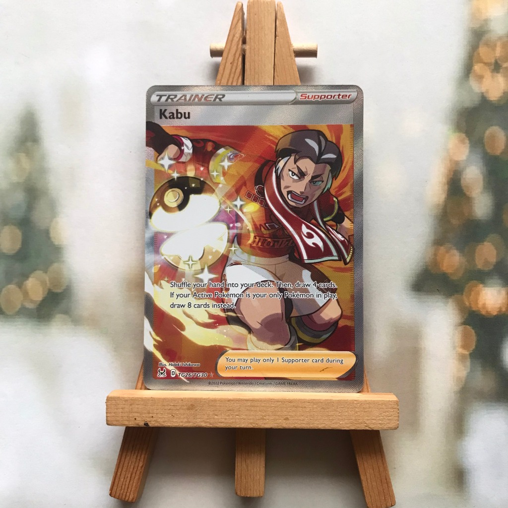 Thẻ hình Pokemon Kabu TG26/TG30 - Lá bài lẻ Full Art Ultra Rare tiếng Anh chính hãng