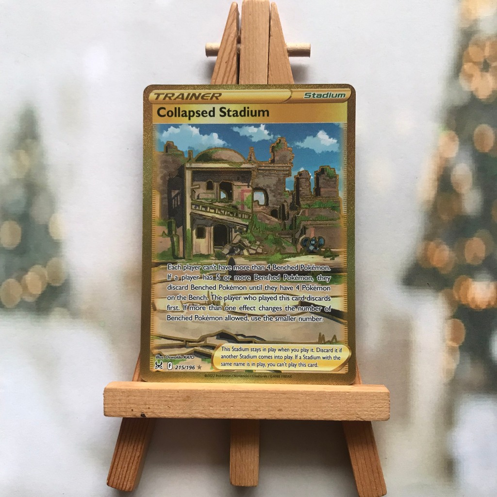 Thẻ hình Pokemon Collapsed Stadium 215/196 - Lá bài lẻ Lost Origin Secret Rare tiếng Anh chính hãng