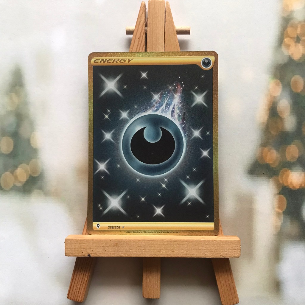 Thẻ hình Pokemon Darkness Energy 236/203 - Lá bài lẻ Secret Rare tiếng Anh chính hãng