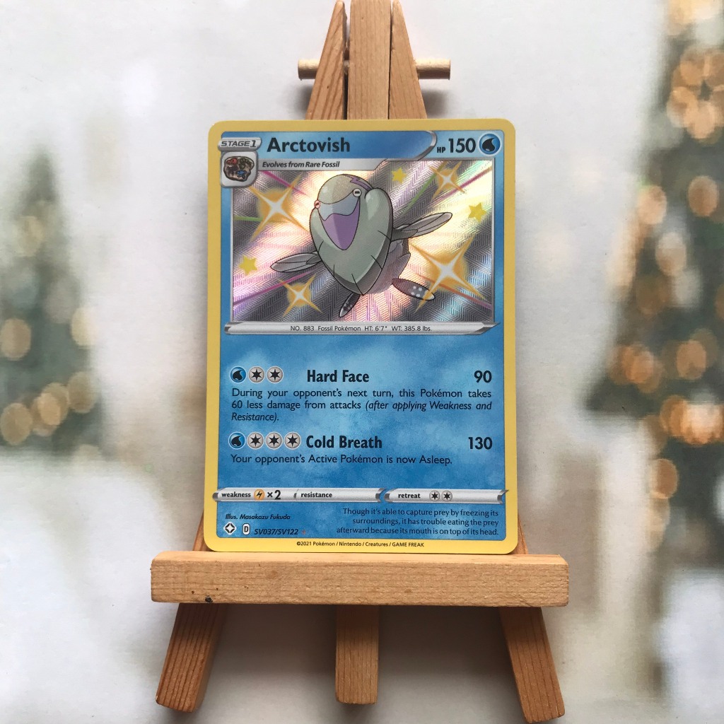 Thẻ hình Pokemon Arctovish SV37/SV122 - Lá bài lẻ Shiny Rare tiếng Anh chính hãng