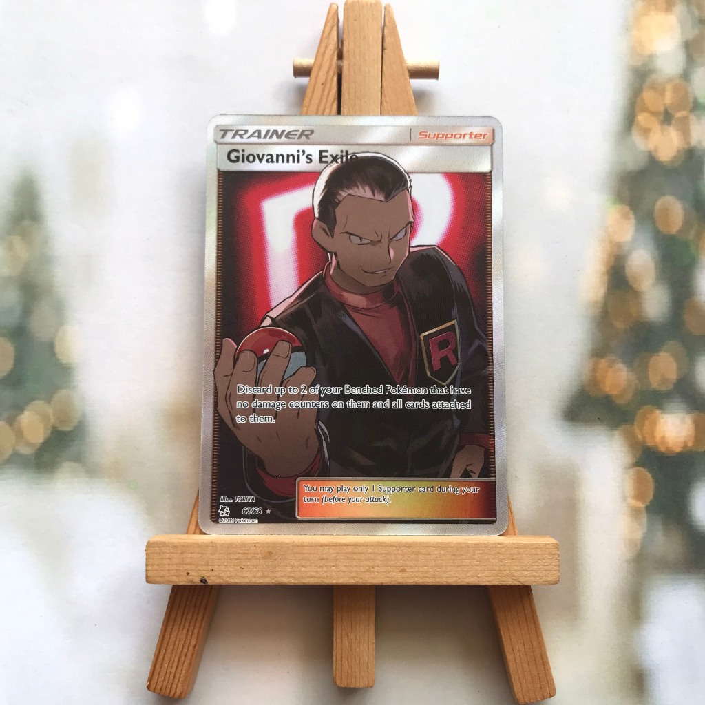 Thẻ hình Pokemon Giovanni's Exile 67/68 - Lá bài lẻ Full Art Ultra Rare tiếng Anh chính hãng