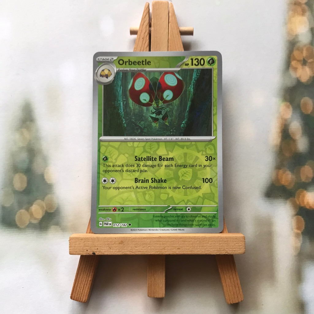 Thẻ hình Pokemon Orbeetle 012/182 - Lá bài Scarlet & Violet: Paradox Rift Uncommon Reverse Holo tiếng Anh chính hãng