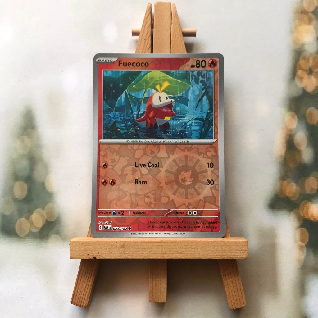 Thẻ hình Pokemon Fuecoco 023/182 - Lá bài Scarlet & Violet: Paradox Rift Common Reverse Holo tiếng Anh chính hãng