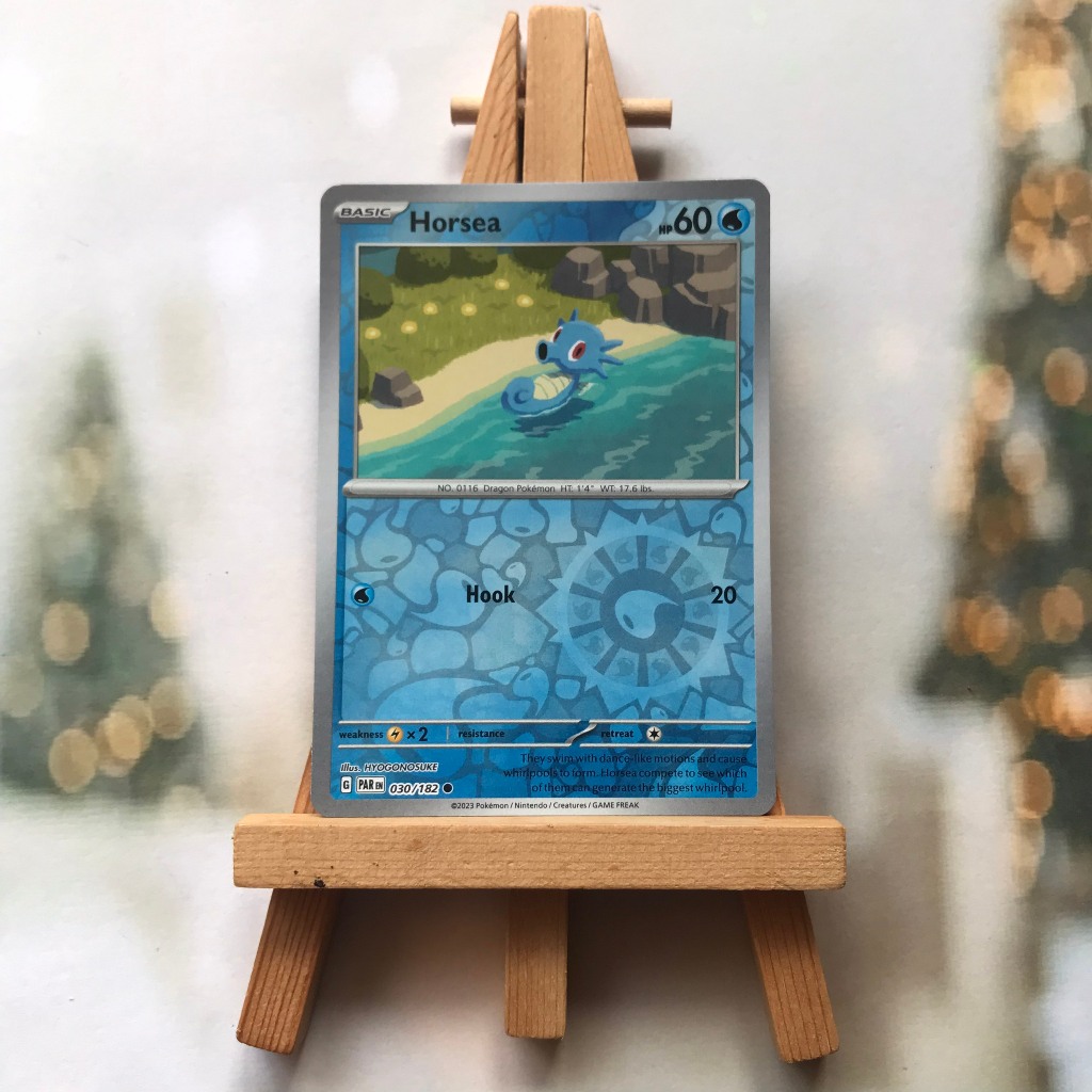 Thẻ hình Pokemon Horsea 030/182 - Lá bài Scarlet & Violet: Paradox Rift Common Reverse Holo tiếng Anh chính hãng