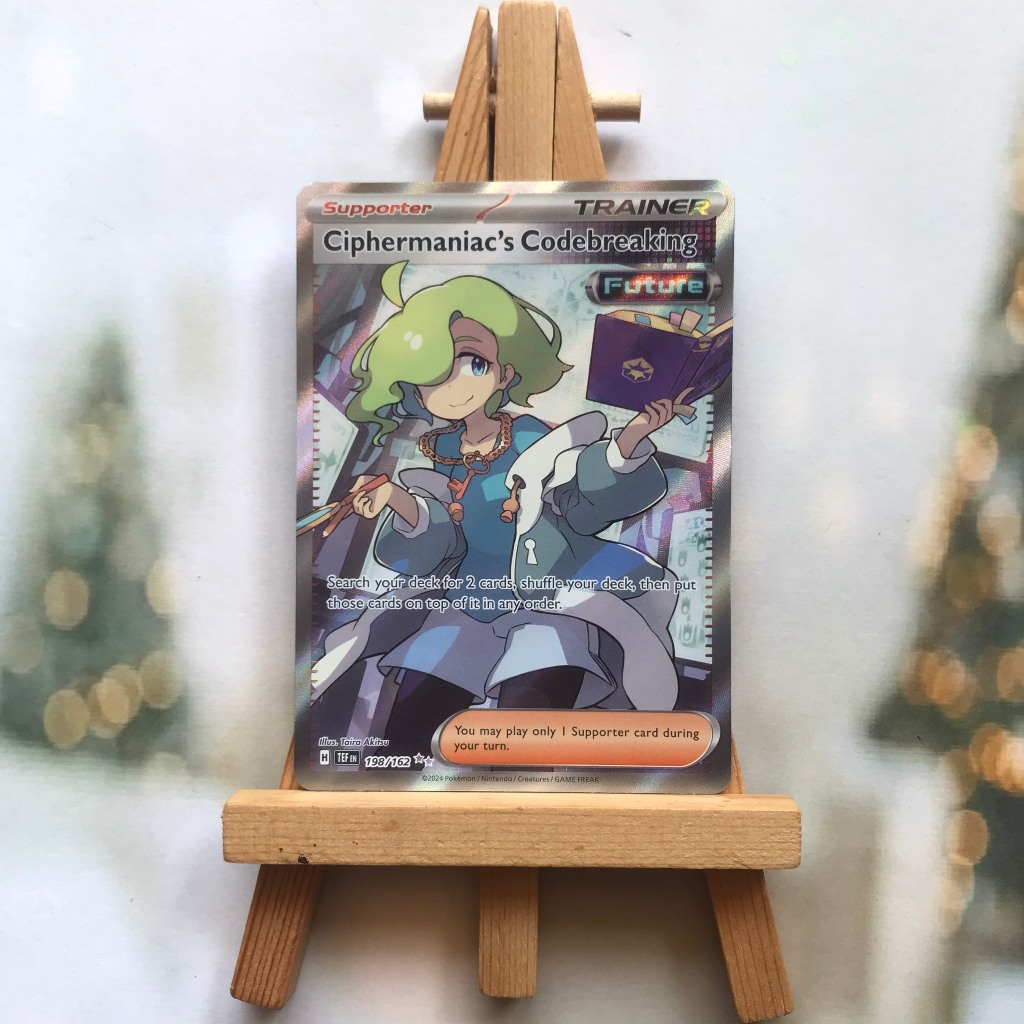 Thẻ hình Pokemon Ciphermaniac's Codebreaking 198/162 - Lá bài lẻ Temporal Forces Full Art Secret Rare tiếng Anh chính hãng