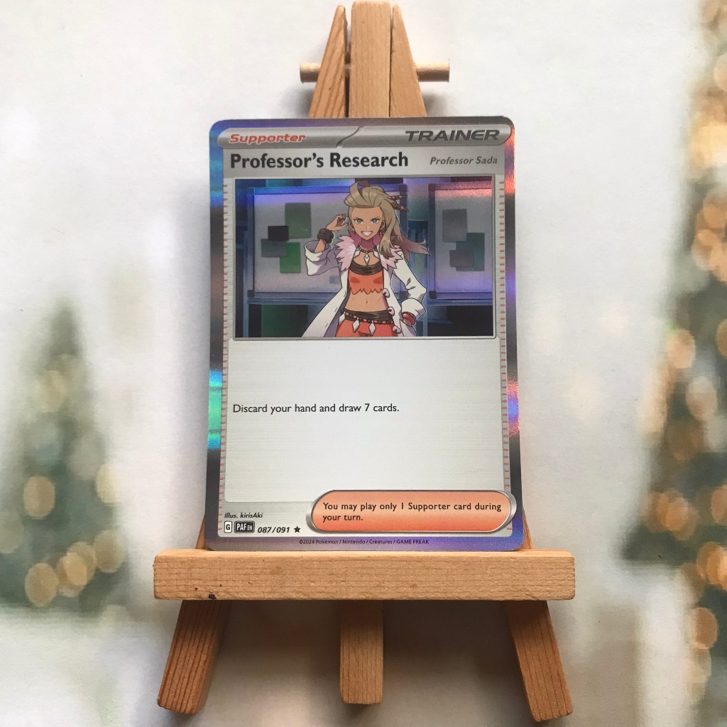 Thẻ hình Pokemon Professor's Research (Professor Sada) 087/091 - Lá bài lẻ Paldean Fates Holo Rare Reverse Holo tiếng Anh chính hãng