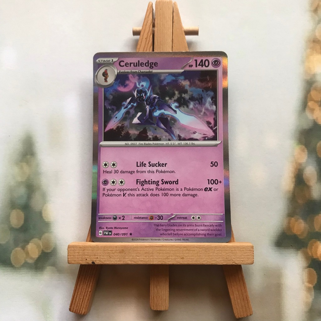 Thẻ hình Pokemon Ceruledge 040/091 - Lá bài lẻ Paldean Fates Rare Reverse Holo tiếng Anh