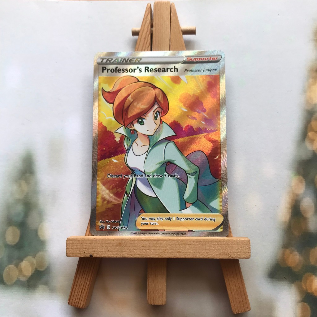 Thẻ hình Pokemon Professor's Research SWSH152 - Lá bài lẻ Full Art Ultra Rare tiếng Anh chính hãng
