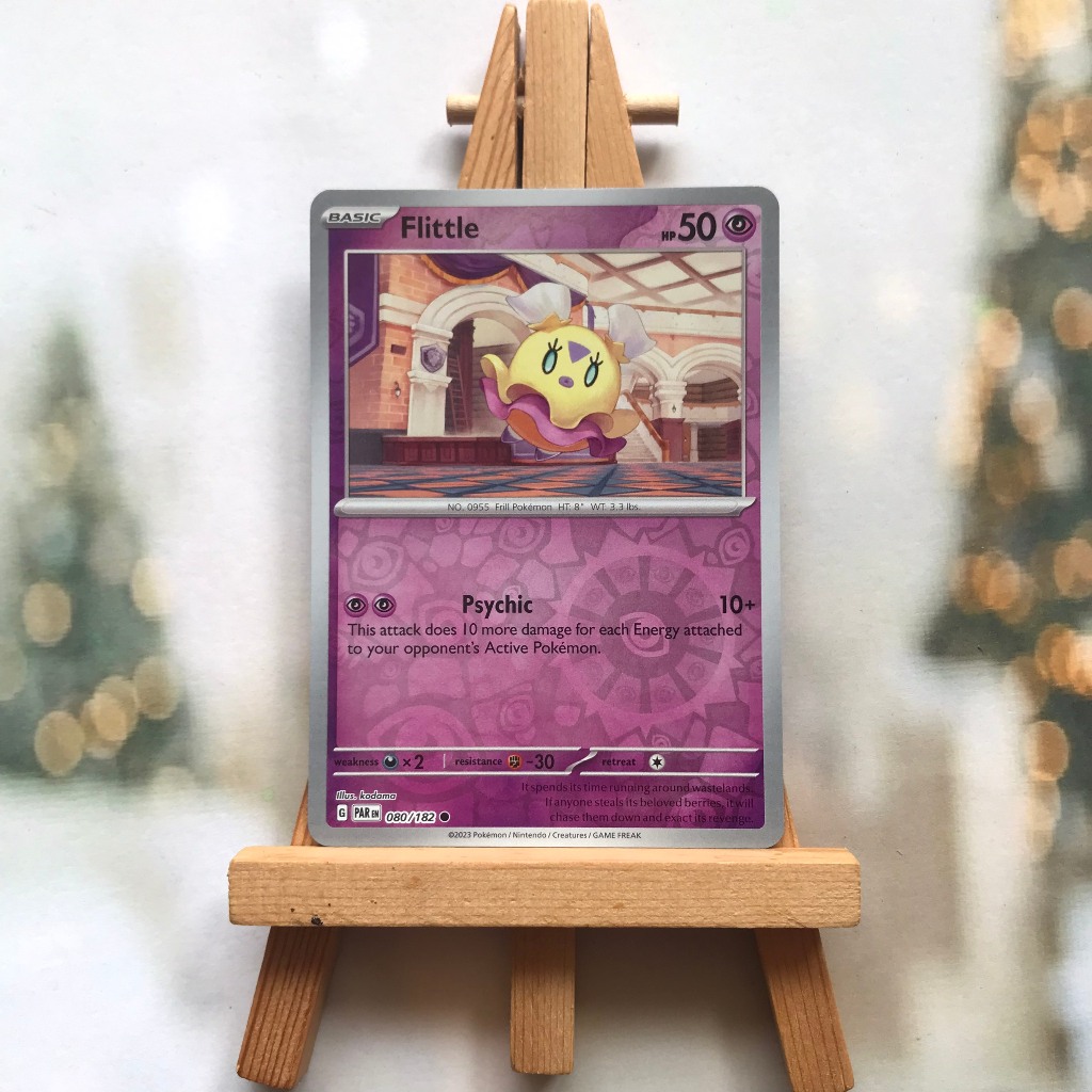 Thẻ hình Pokemon Flittle 080/182 - Lá bài lẻ Paradox Rift Common Reverse Holo tiếng Anh chính hãng