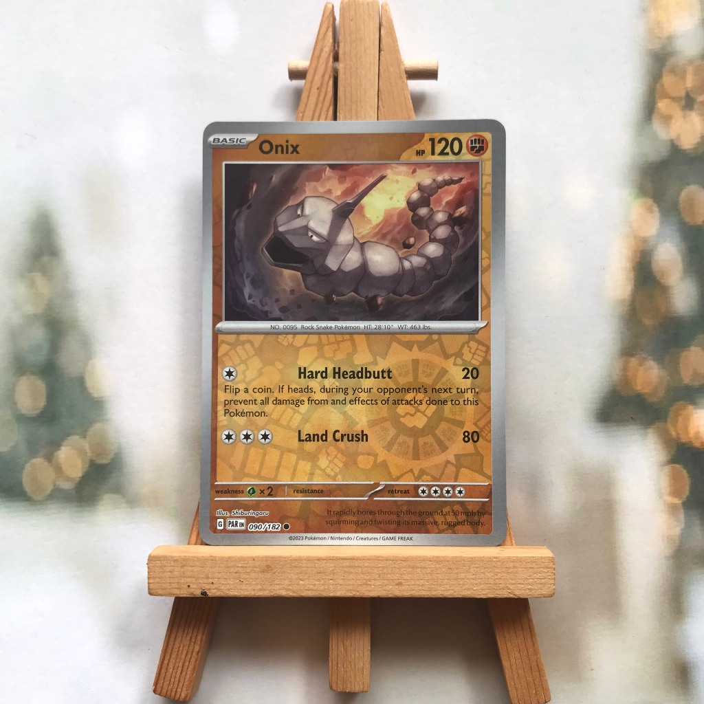 Thẻ hình Pokemon Onix 090/182 - Lá bài Scarlet & Violet: Paradox Rift Common Reverse Holo tiếng Anh chính hãng