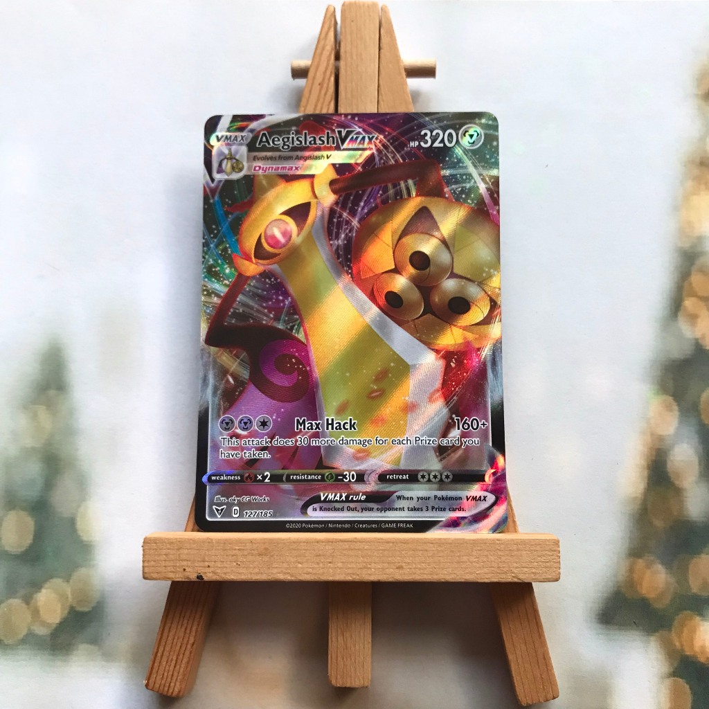 Thẻ hình Pokemon Aegislash VMAX 127/185  - Lá bài lẻ Ultra Rare tiếng Anh chính hãng