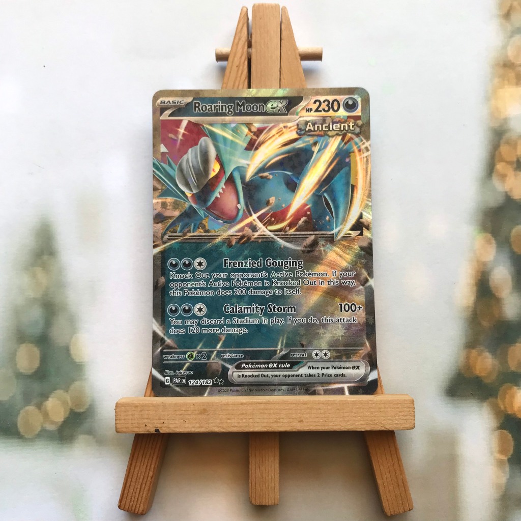 Thẻ hình Pokemon Roaring Moon ex 124/182 - Lá bài Scarlet & Violet: Paradox Rift Ultra Rare tiếng Anh chính hãng