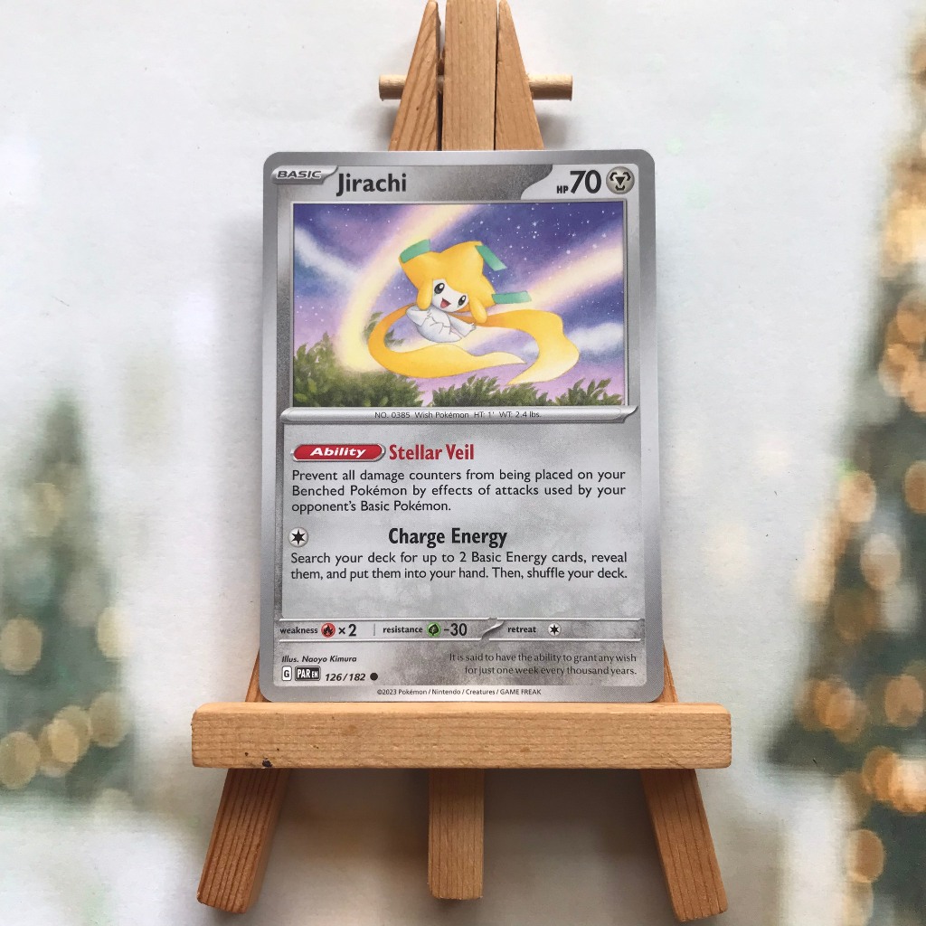 Thẻ hình Pokemon Jirachi 126/182 - Lá bài lẻ Scarlet & Violet: Paradox Rift Common Reverse Holo tiếng Anh chính hãng