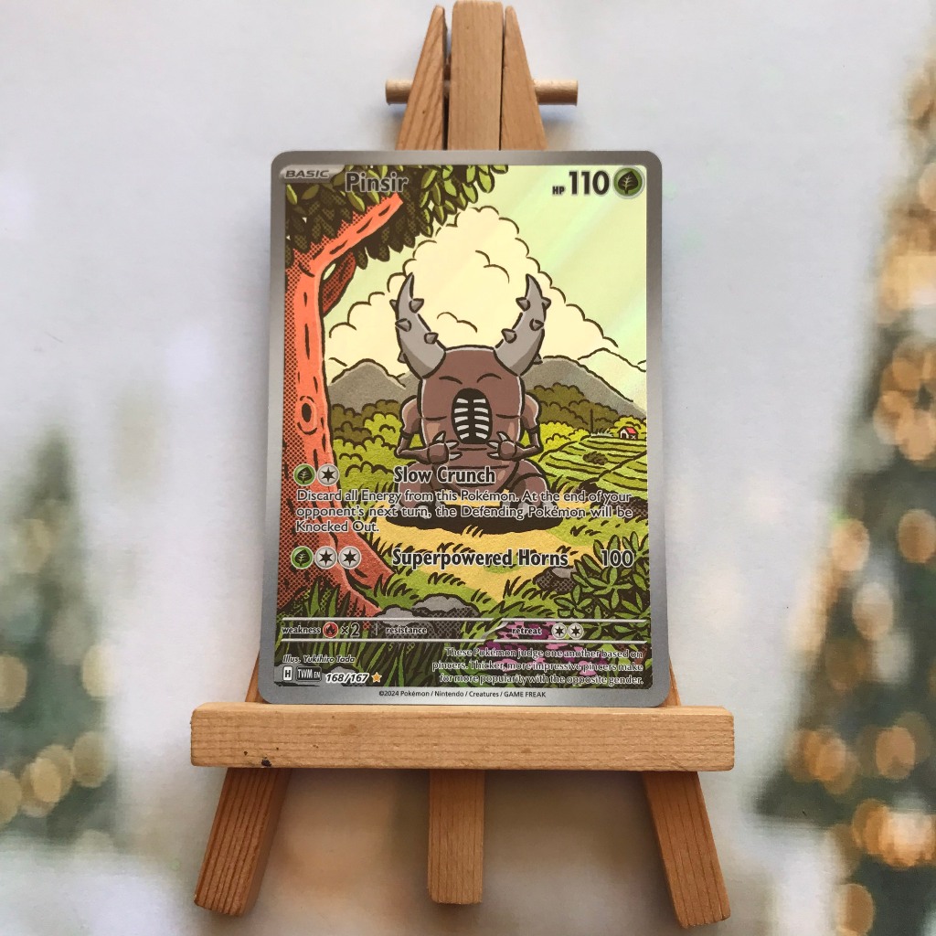 Thẻ hình Pokemon Pinsir 168/167 - Lá bài lẻ Illustration Rare tiếng Anh chính hãng