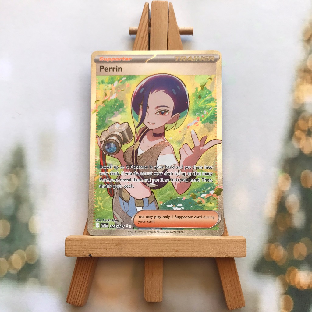 Thẻ hình Pokemon Perrin 209/167 - Lá bài Scarlet & Violet: Twilight Masquerade Full Art Secret Rare tiếng Anh chính hãng