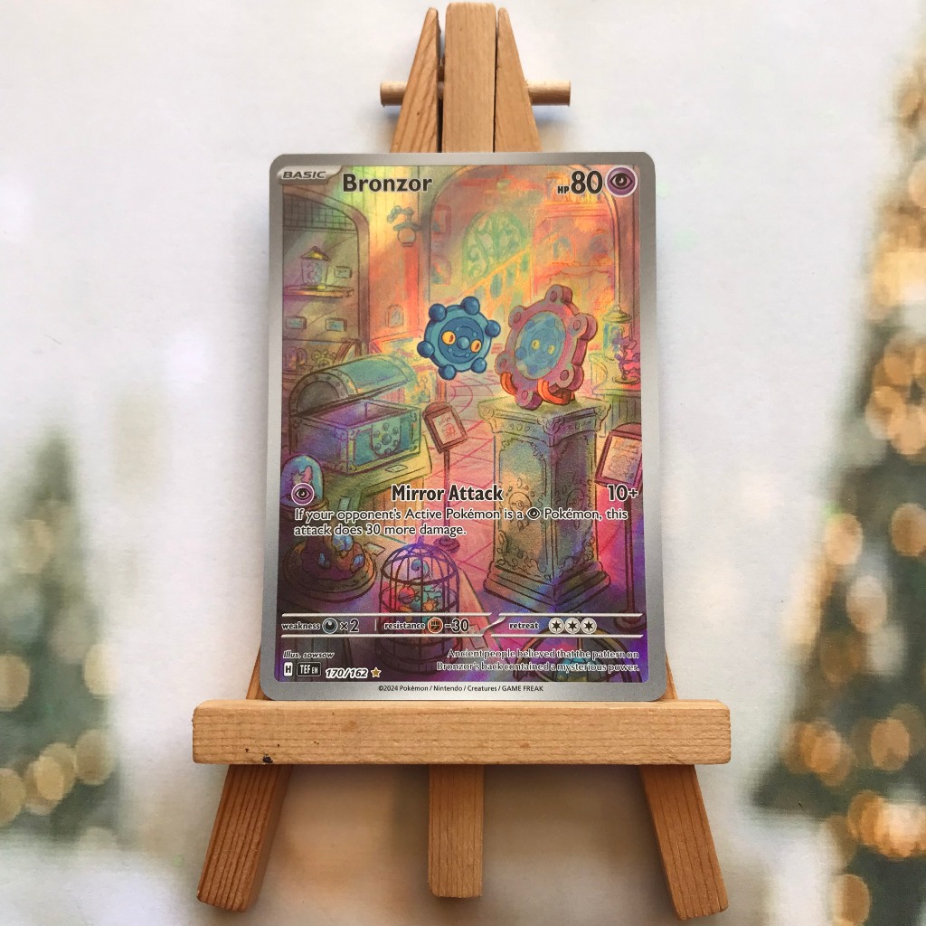 Thẻ hình Pokemon Bronzor 170/162 - Lá bài lẻ Temporal Forces Illustration Rare tiếng Anh chính hãng