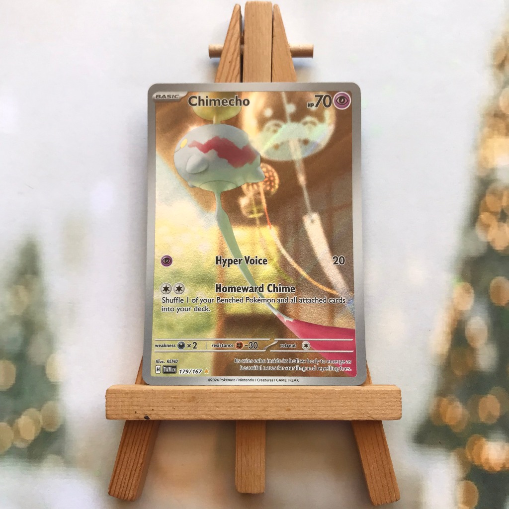Thẻ hình Pokemon Chimecho 179/167 - Lá bài lẻ Scarlet&Violet Twilight Masquerade Illustration Rare tiếng Anh chính hãng