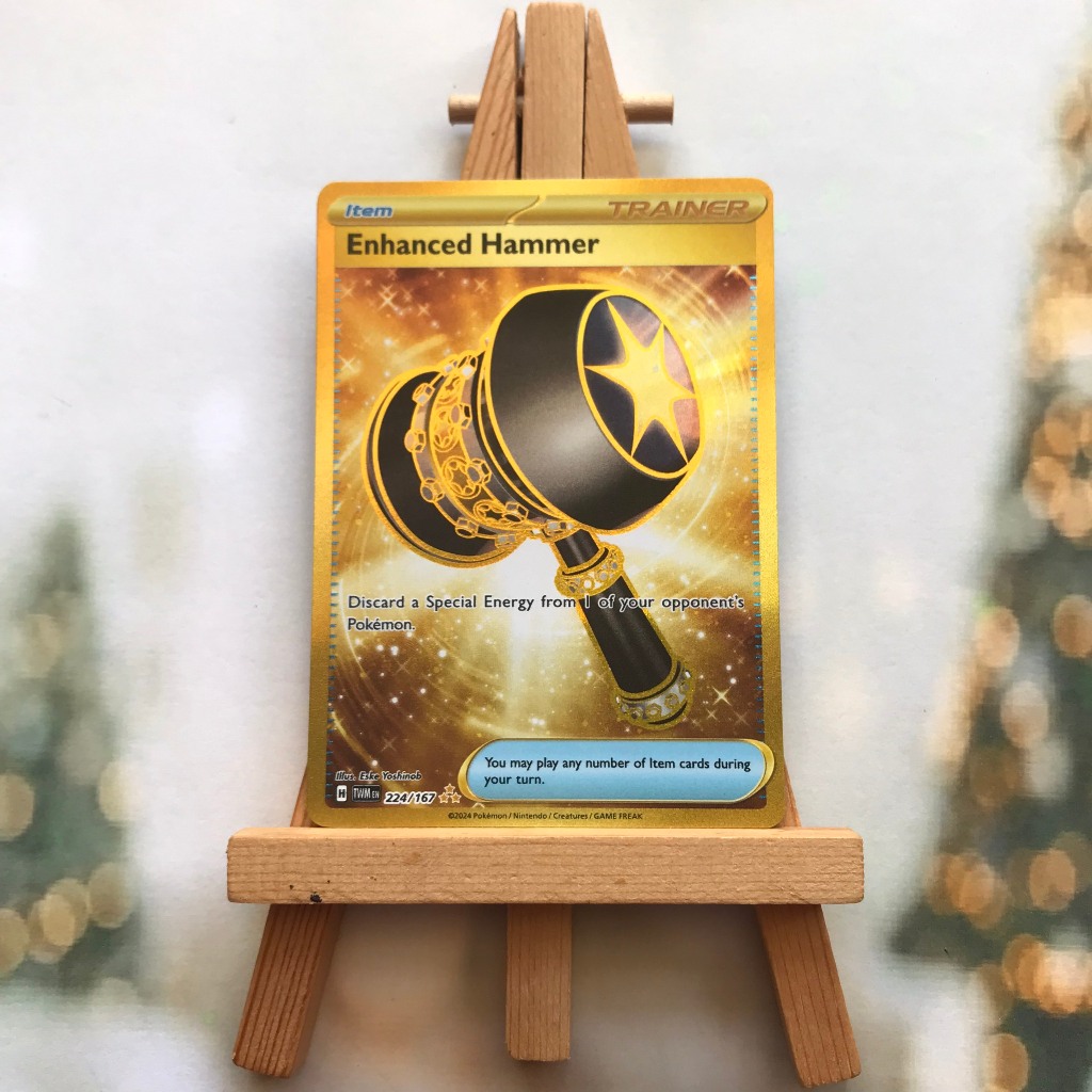 Thẻ hình Pokemon Enhanced Hammer 224/167 - Lá bài lẻ Twilight Masquerade Gold Secret Rare tiếng Anh chính hãng
